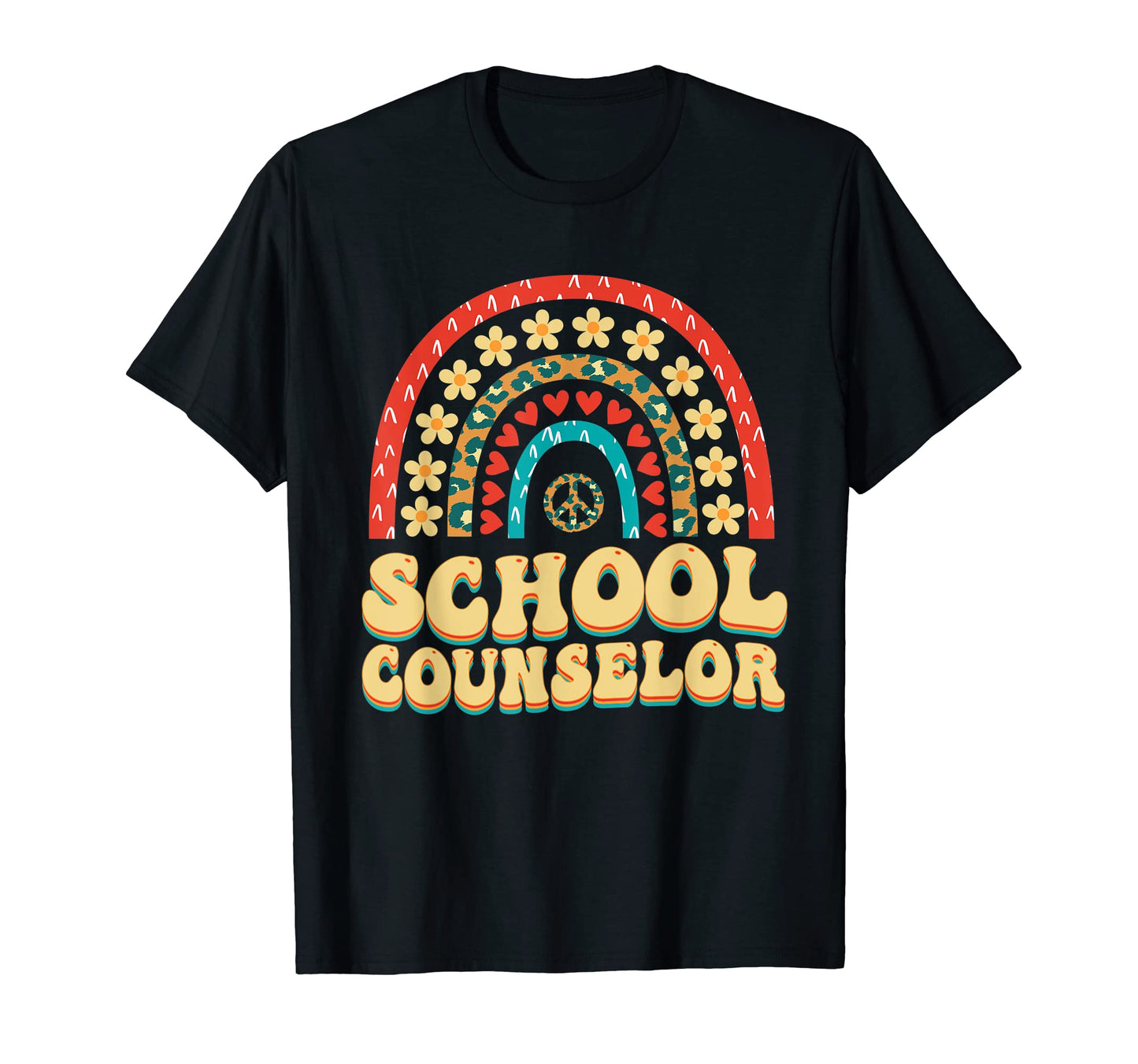 School Counselor Appreciation Groovy T-Shirt - Unique Graphic for Adults - T-Shirt, Sweatshirt, Hoodie