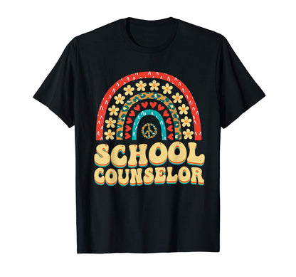 School Counselor Appreciation Groovy T-Shirt - Unique Graphic for Adults - T-Shirt, Sweatshirt, Hoodie