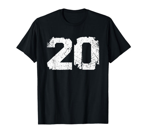Number 20 Sport White Varsity Number T-Shirt - Novelty Apparel Men Women - T-Shirt, Sweatshirt, Hoodie