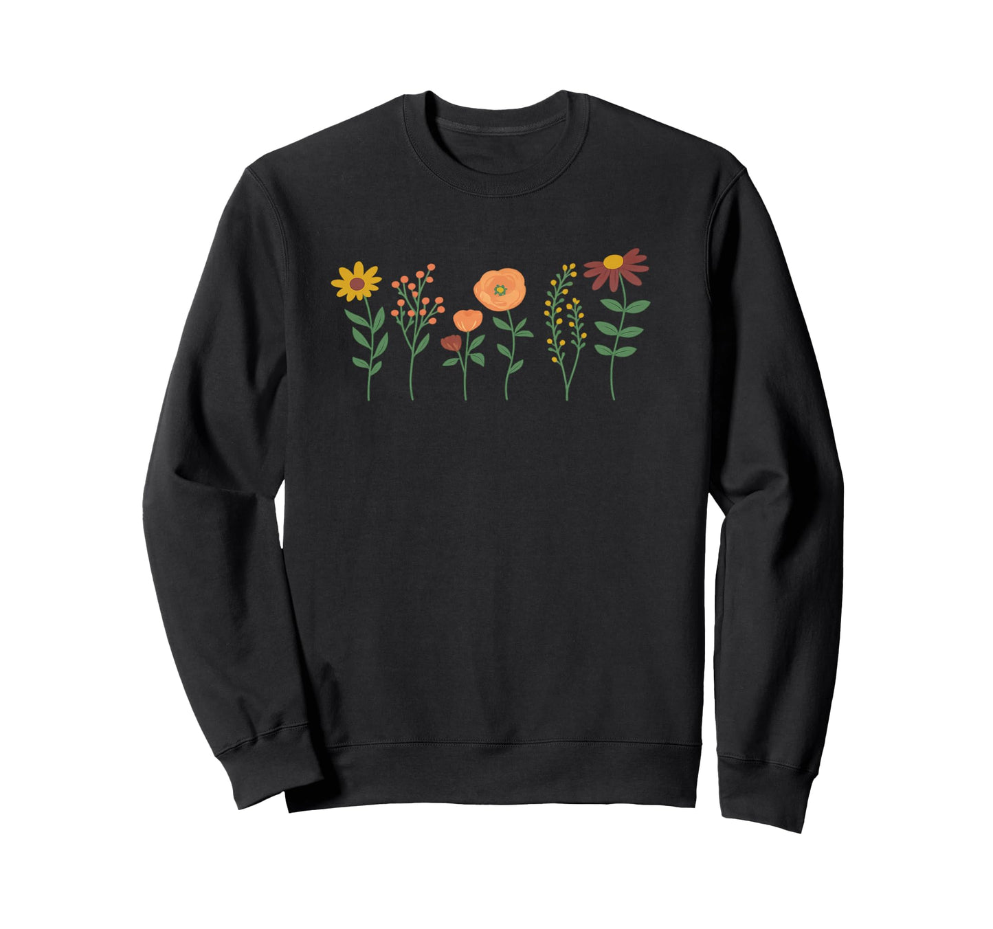 Floral Boho Wildflower Sweatshirt - Aesthetic Graphic Men Women - T-Shirt, Sweatshirt, Hoodie