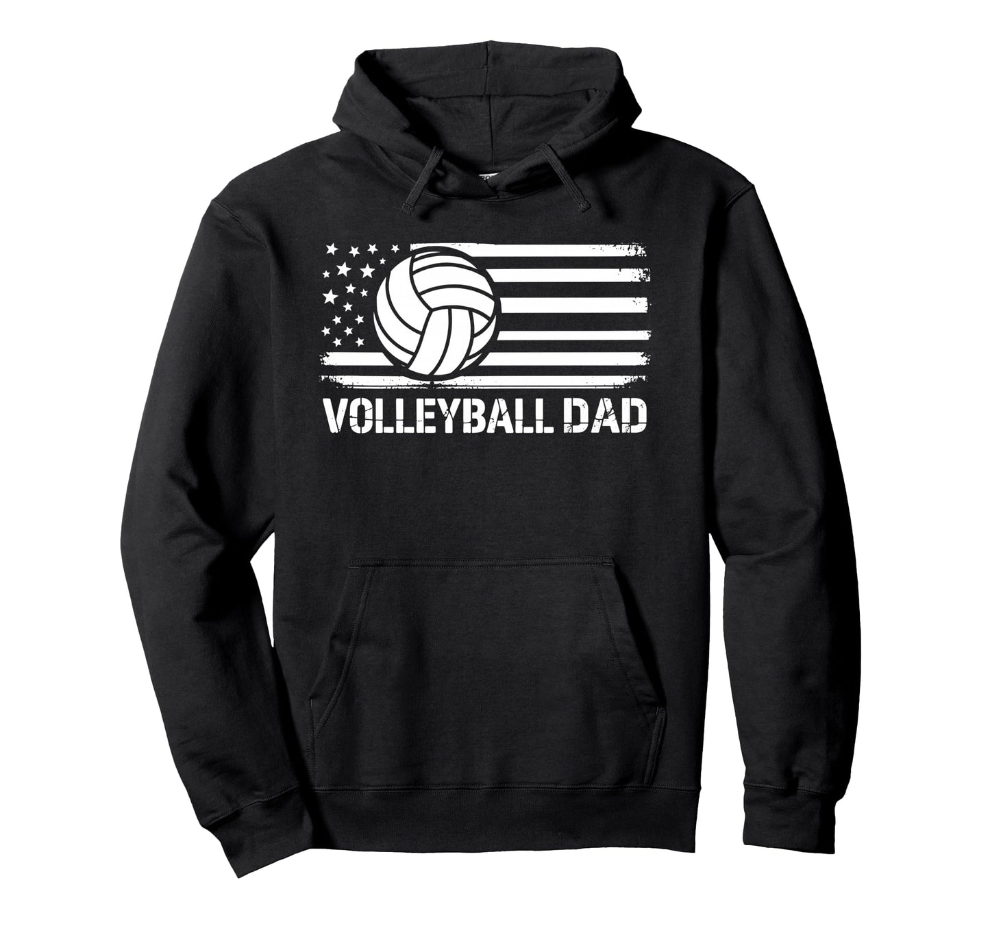 Volleyball Dad Flag Funny Gameday Sports Hoodie - Trendy Graphic Unisex - T-Shirt, Sweatshirt, Hoodie