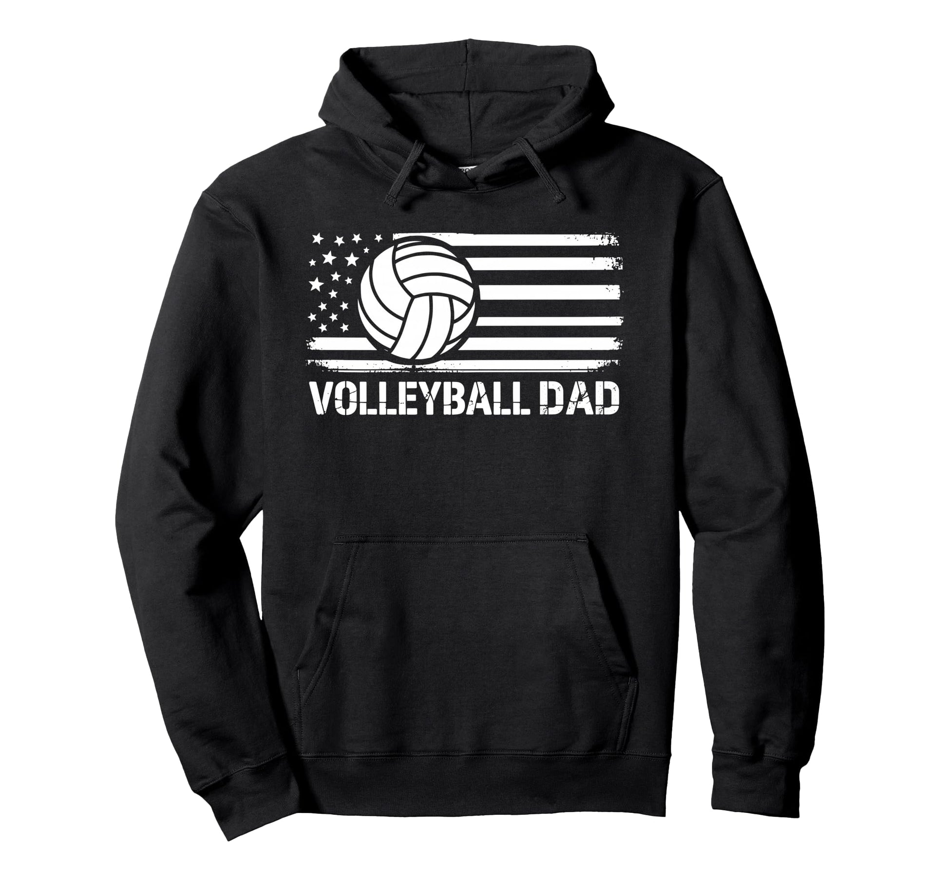 Volleyball Dad Flag Funny Gameday Sports Hoodie - Trendy Graphic Unisex - T-Shirt, Sweatshirt, Hoodie