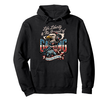 Patriotic Usa Gamer Usa Flag Proud Video Game Hoodie - Graphic Print Unisex - T-Shirt, Sweatshirt, Hoodie