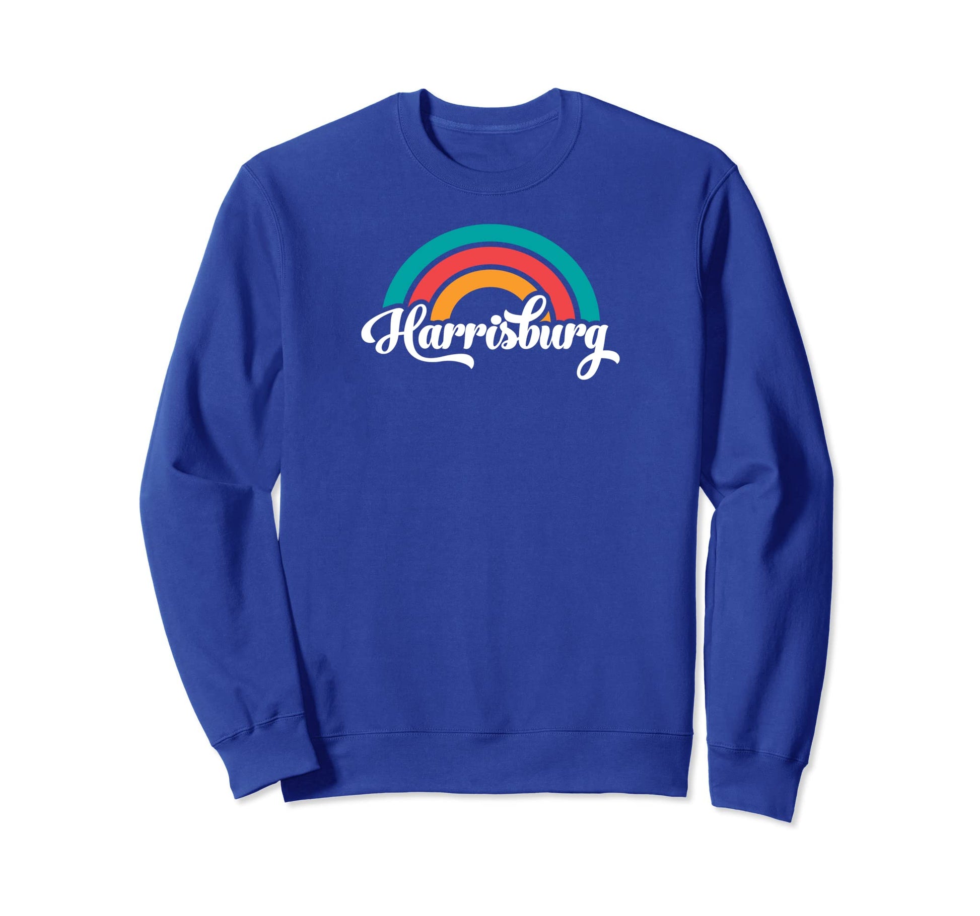 Harrisburg Pa Script Rainbow Sweatshirt - Novelty Apparel for Adults - T-Shirt, Sweatshirt, Hoodie