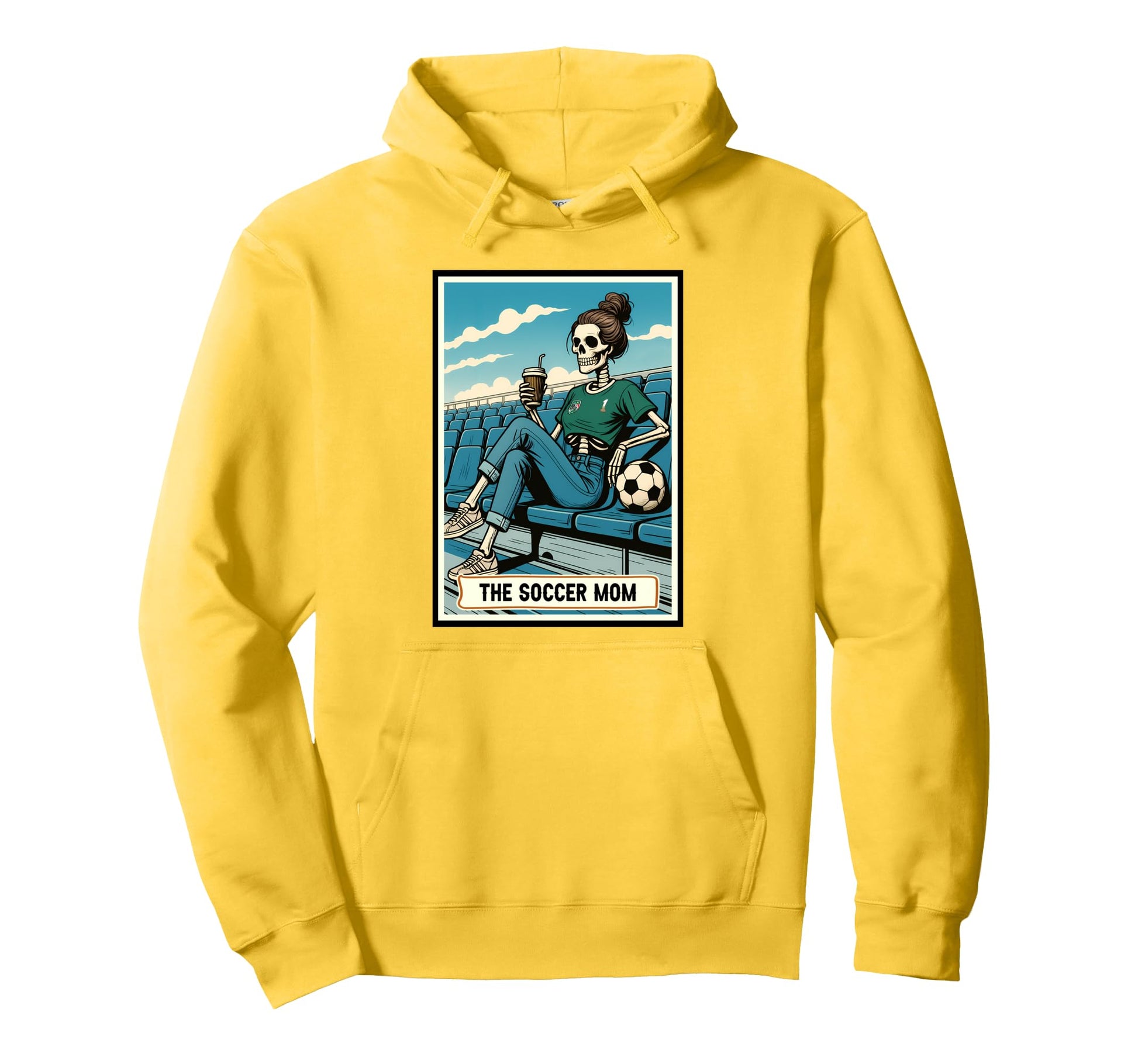 Soccer Mom Life Game Day Skeleton Hoodie - Casual Everyday Wear Unisex - T-Shirt, Sweatshirt, Hoodie