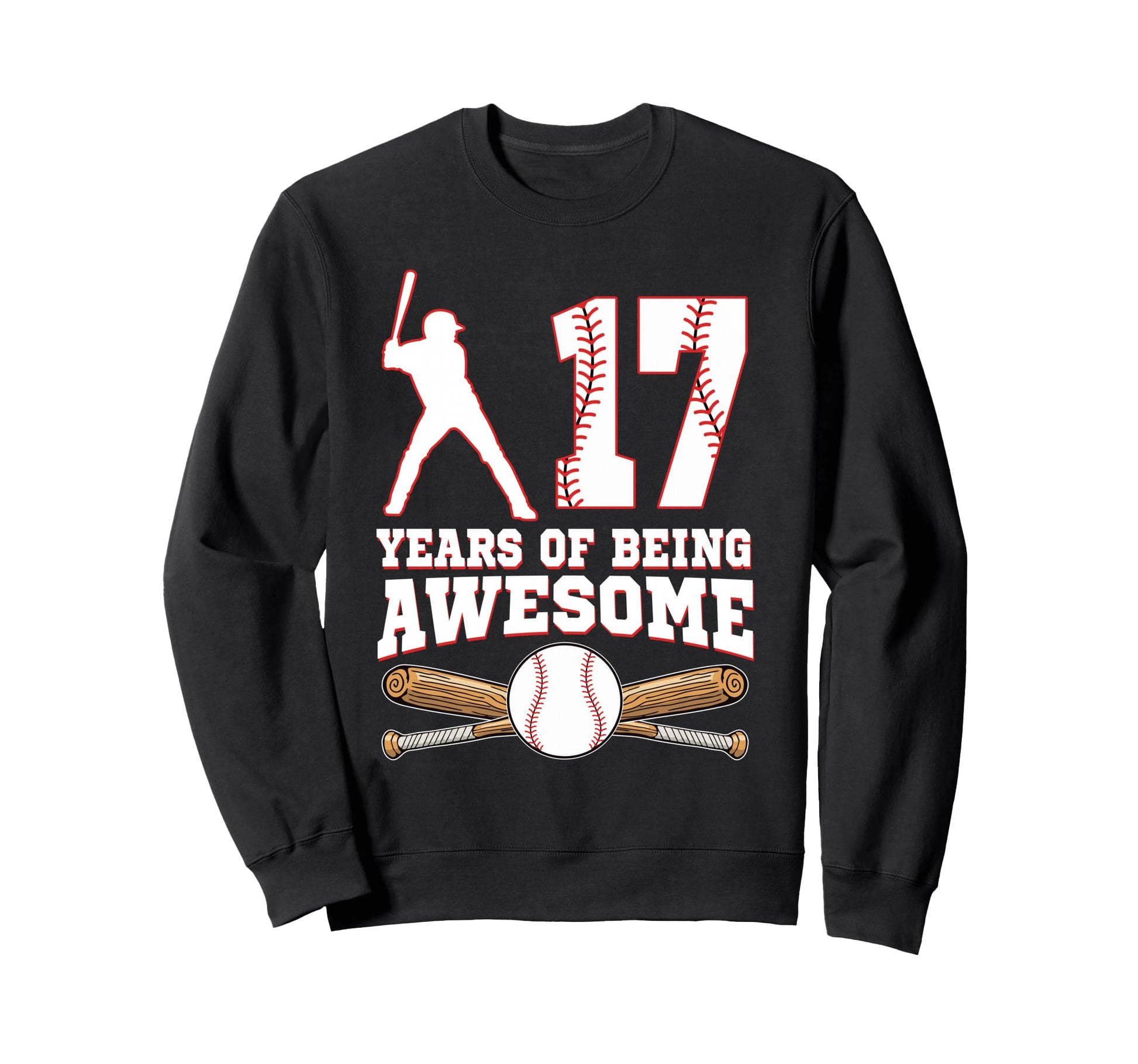 17 Years Being Awesome 17Th Birthday Sweatshirt - Graphic Print Unisex - T-Shirt, Sweatshirt, Hoodie