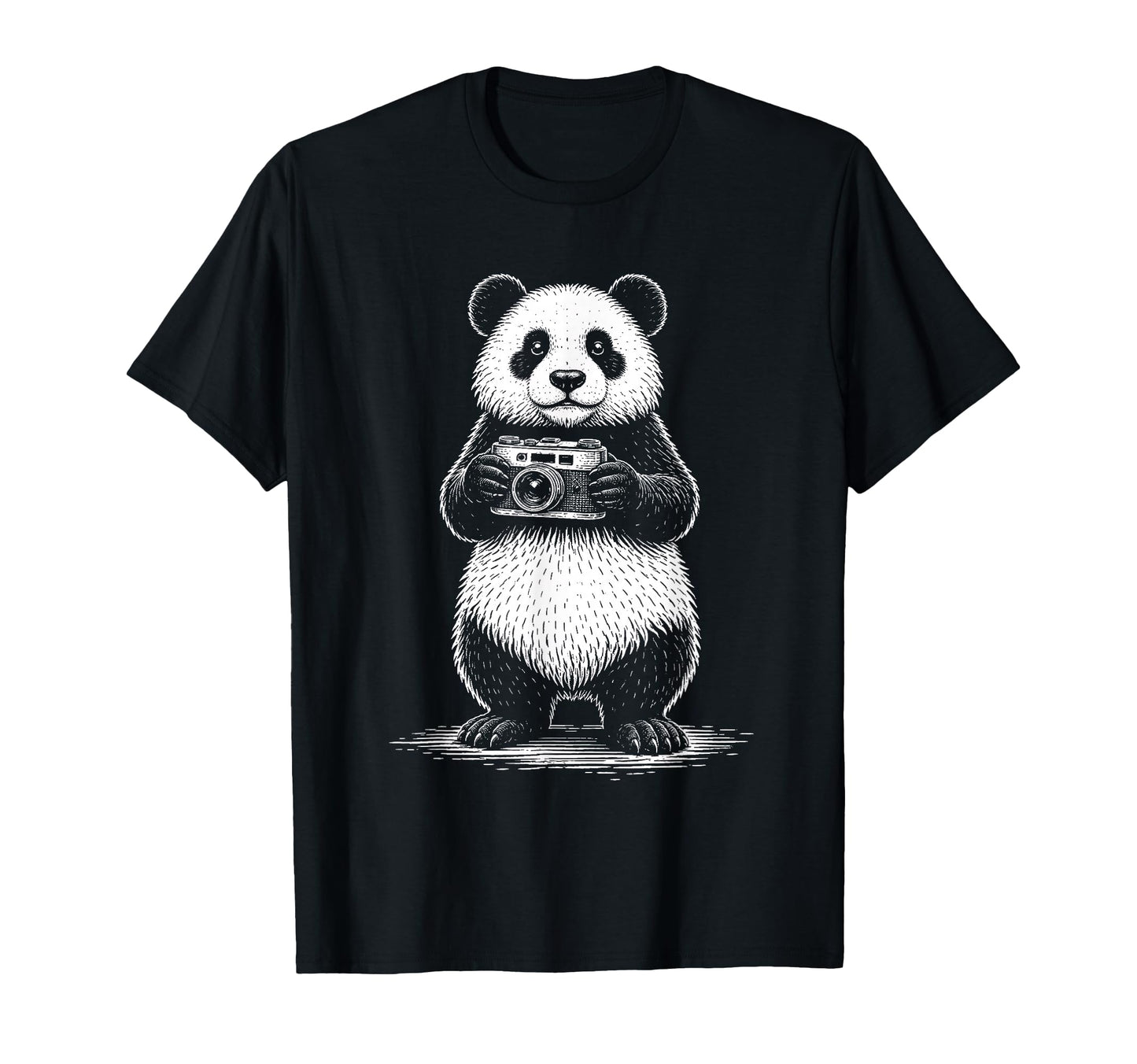 Panda Photographer Camera T-Shirt - Casual Everyday Wear for Adults - T-Shirt, Sweatshirt, Hoodie