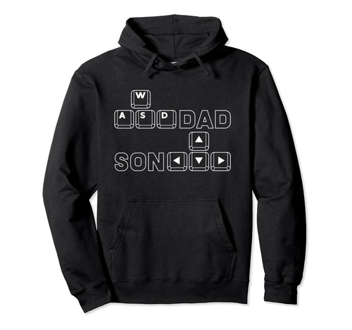 Dad And Son Gamers Wasd Arrow Keys Hoodie - Streetwear Style Men Women - T-Shirt, Sweatshirt, Hoodie