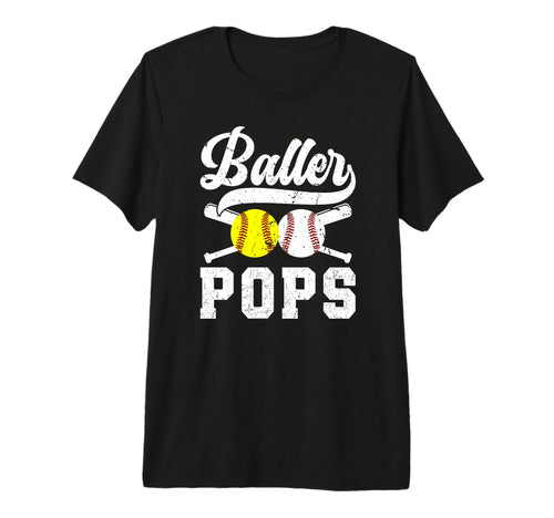 Mens Baller Pops Proud Softball T-Shirt - Novelty Apparel Men Women - T-Shirt, Sweatshirt, Hoodie