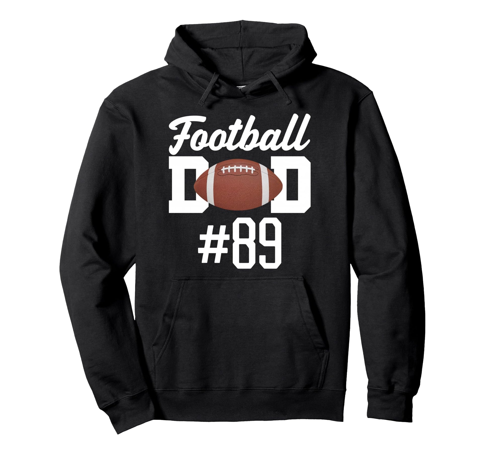 Football Dad Number 89 Biggest Fan Hoodie - Trendy Graphic Men Women - T-Shirt, Sweatshirt, Hoodie