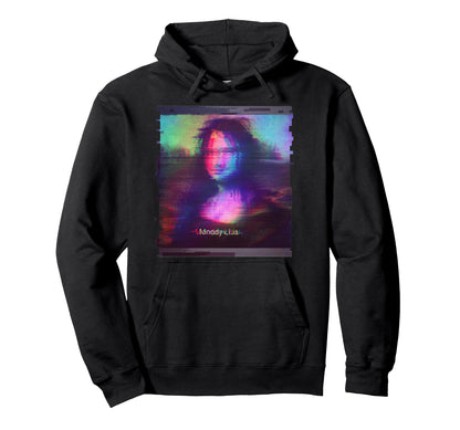 Trippy Glitch Aesthetic Vaporwave Monday Hoodie - Graphic Print Unisex - T-Shirt, Sweatshirt, Hoodie