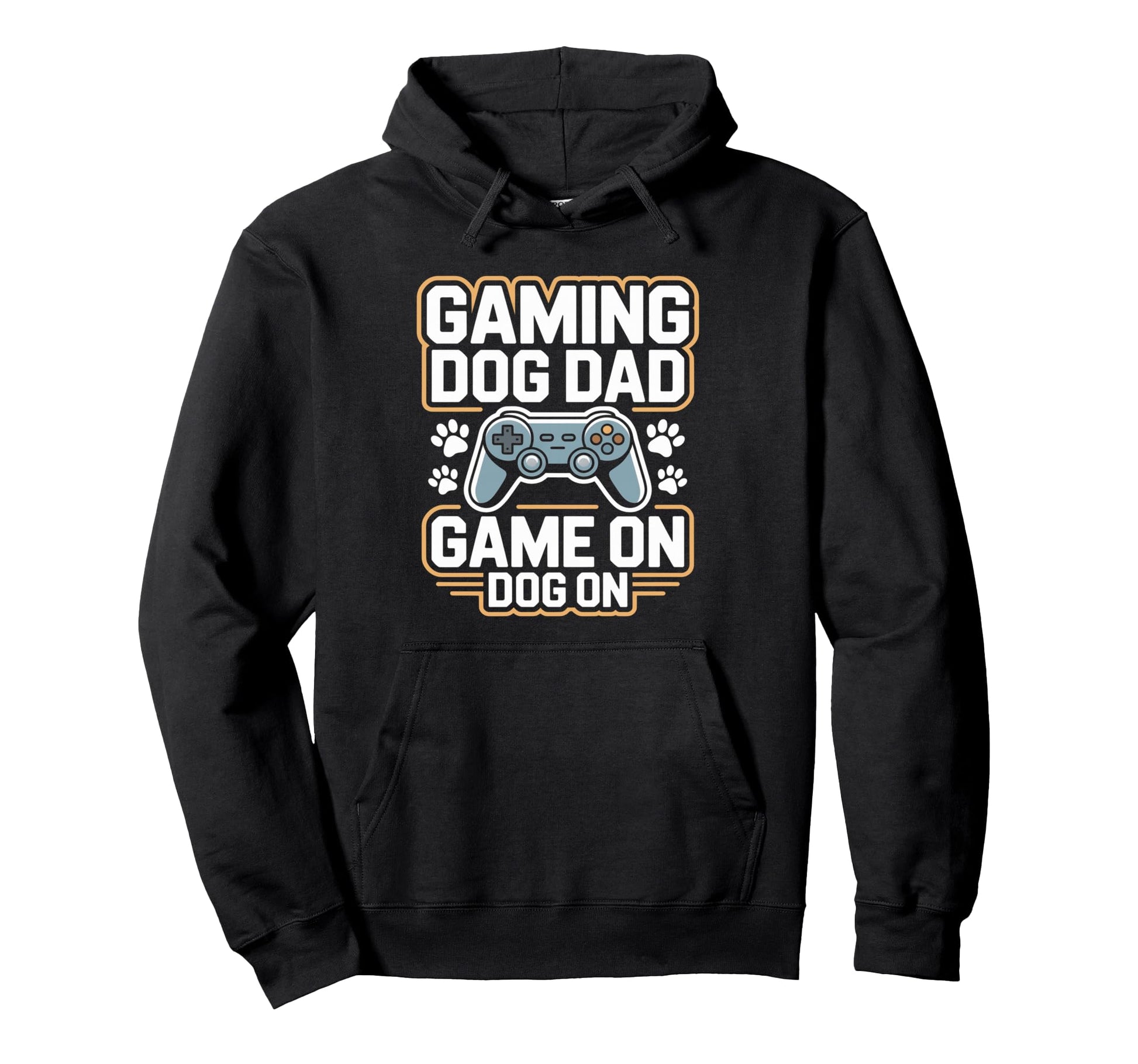Funny Gaming Dog Dad Game Dog Controller Hoodie - Unique Graphic for Adults - T-Shirt, Sweatshirt, Hoodie