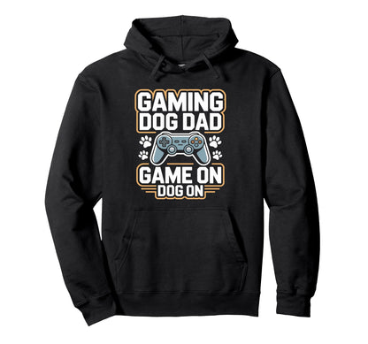 Funny Gaming Dog Dad Game Dog Controller Hoodie - Unique Graphic for Adults - T-Shirt, Sweatshirt, Hoodie
