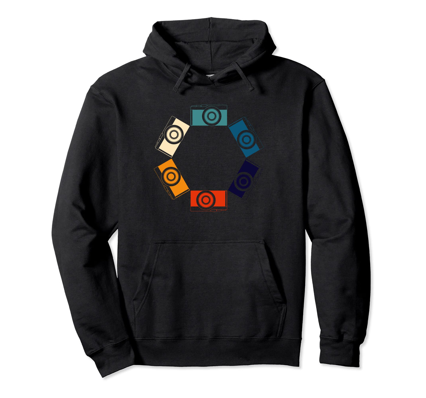 Minimalist Photographer Camera Hoodie - Casual Everyday Wear Men Women - T-Shirt, Sweatshirt, Hoodie