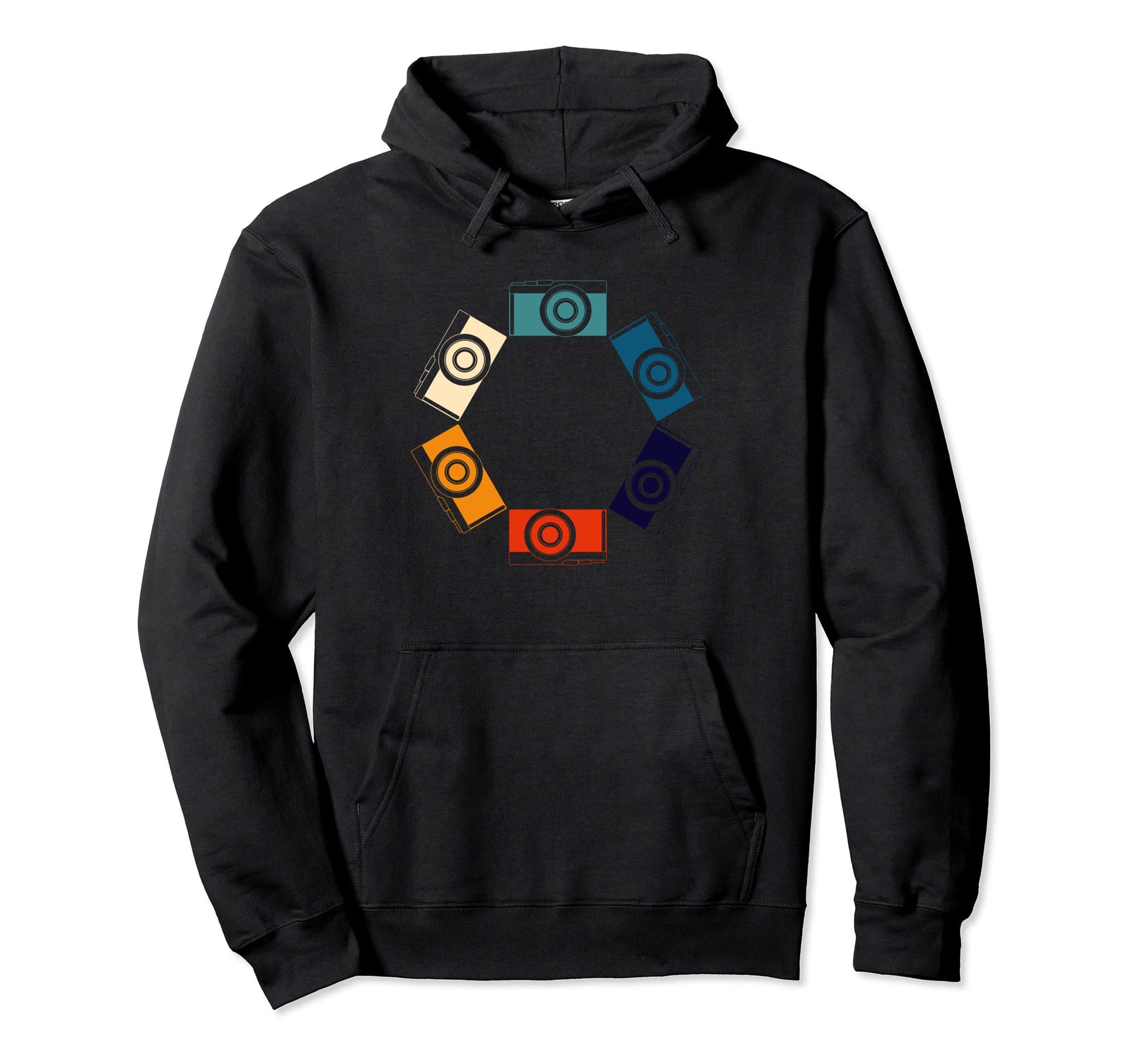 Minimalist Photographer Camera Hoodie - Casual Everyday Wear Men Women - T-Shirt, Sweatshirt, Hoodie