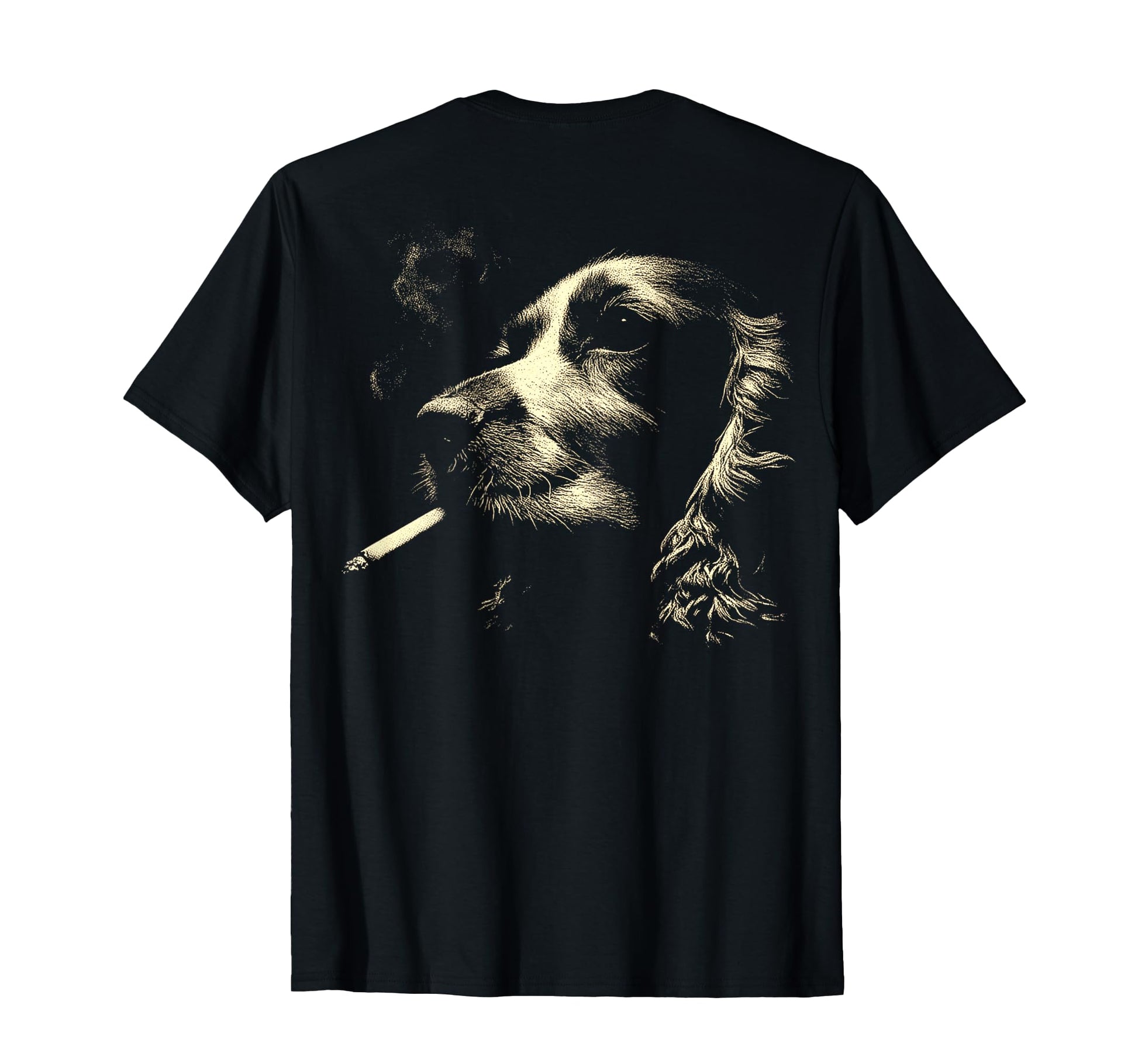 English Cocker Spaniel Smoking Cigarette T-Shirt - Graphic Print Unisex - T-Shirt, Sweatshirt, Hoodie