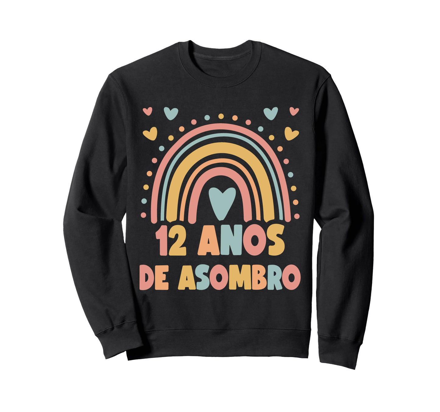 12 Year Old Boho Rainbow 12Th Sweatshirt - Unique Graphic for Adults - T-Shirt, Sweatshirt, Hoodie