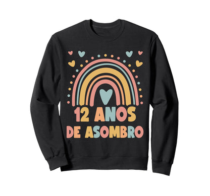 12 Year Old Boho Rainbow 12Th Sweatshirt - Unique Graphic for Adults - T-Shirt, Sweatshirt, Hoodie