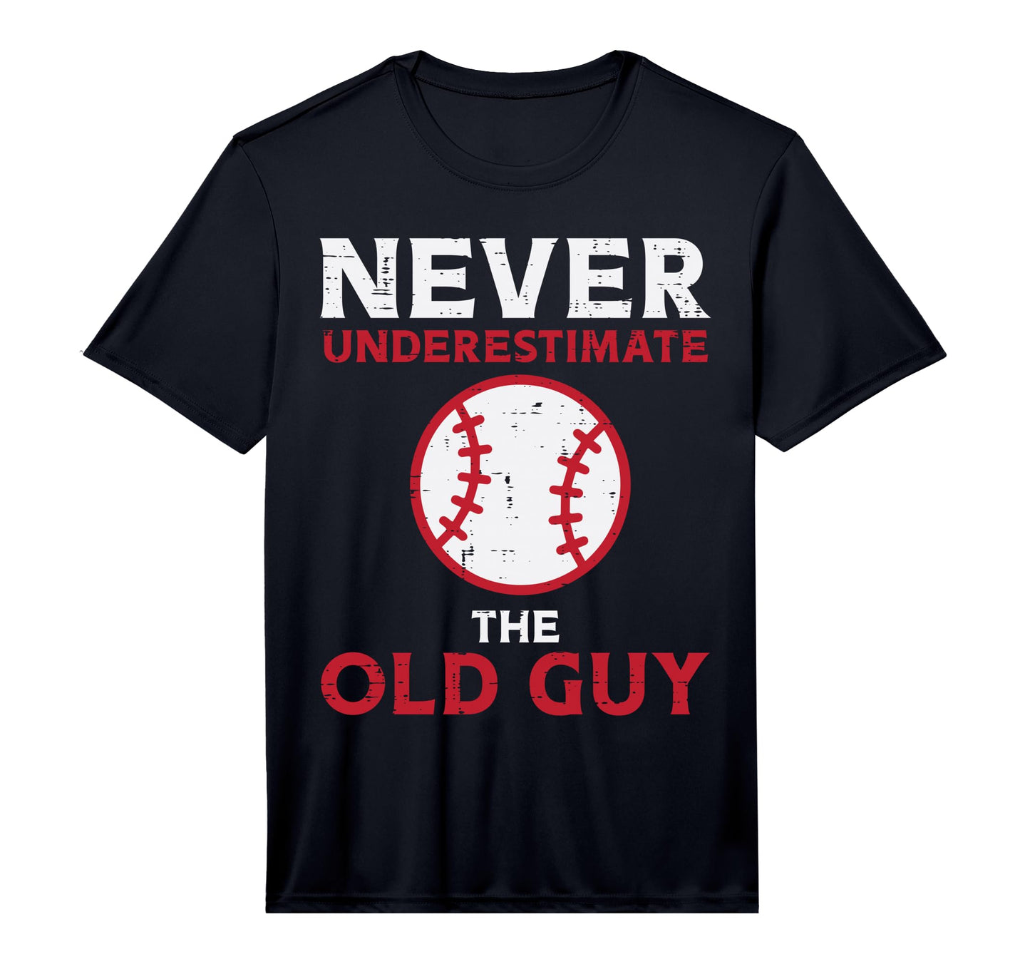 Mens Never Underestimate Old Guy T-Shirt - Custom Art Print Unisex - T-Shirt, Sweatshirt, Hoodie