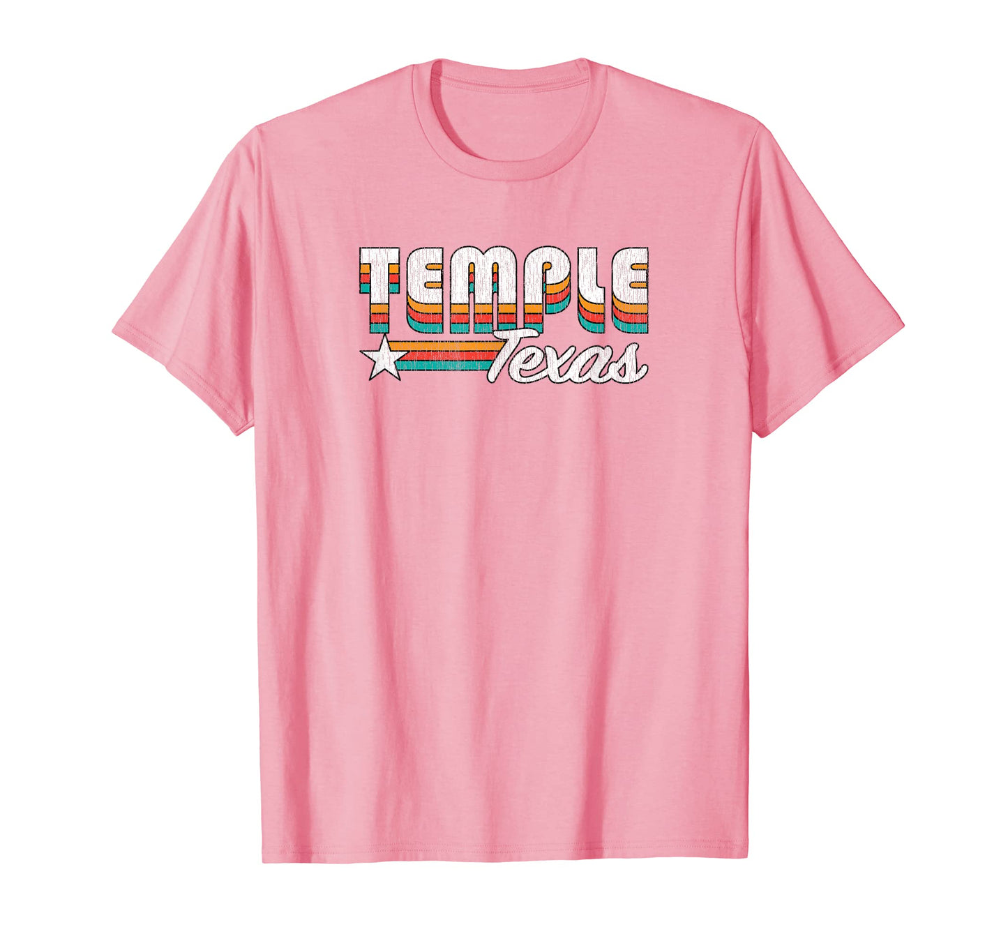 Temple Tx Temple Texas Rainbow T-Shirt - Fun Novelty Design Men Women - T-Shirt, Sweatshirt, Hoodie