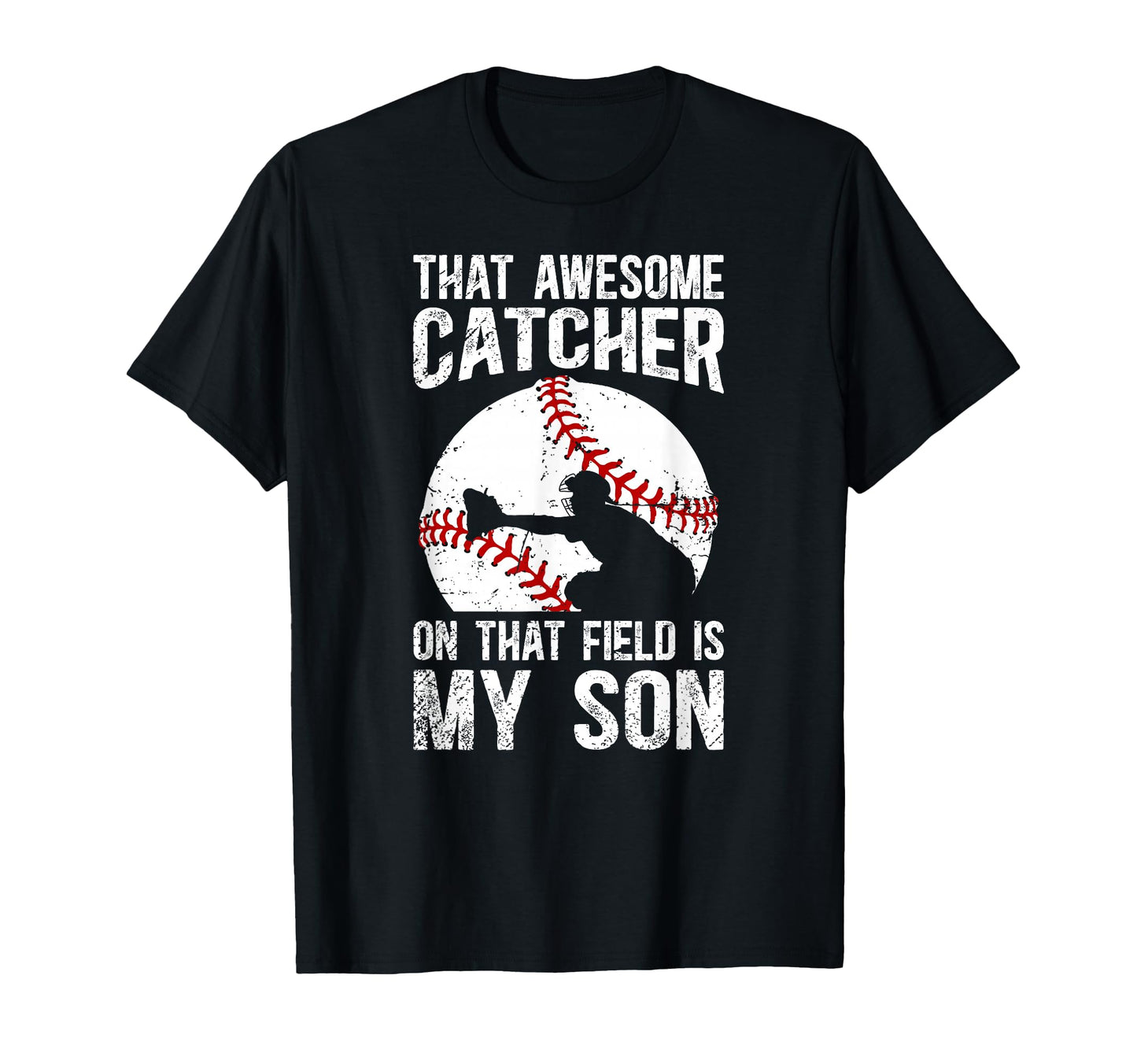 Baseball Catcher Mom Proud Baseball T-Shirt - Custom Art Print Unisex - T-Shirt, Sweatshirt, Hoodie