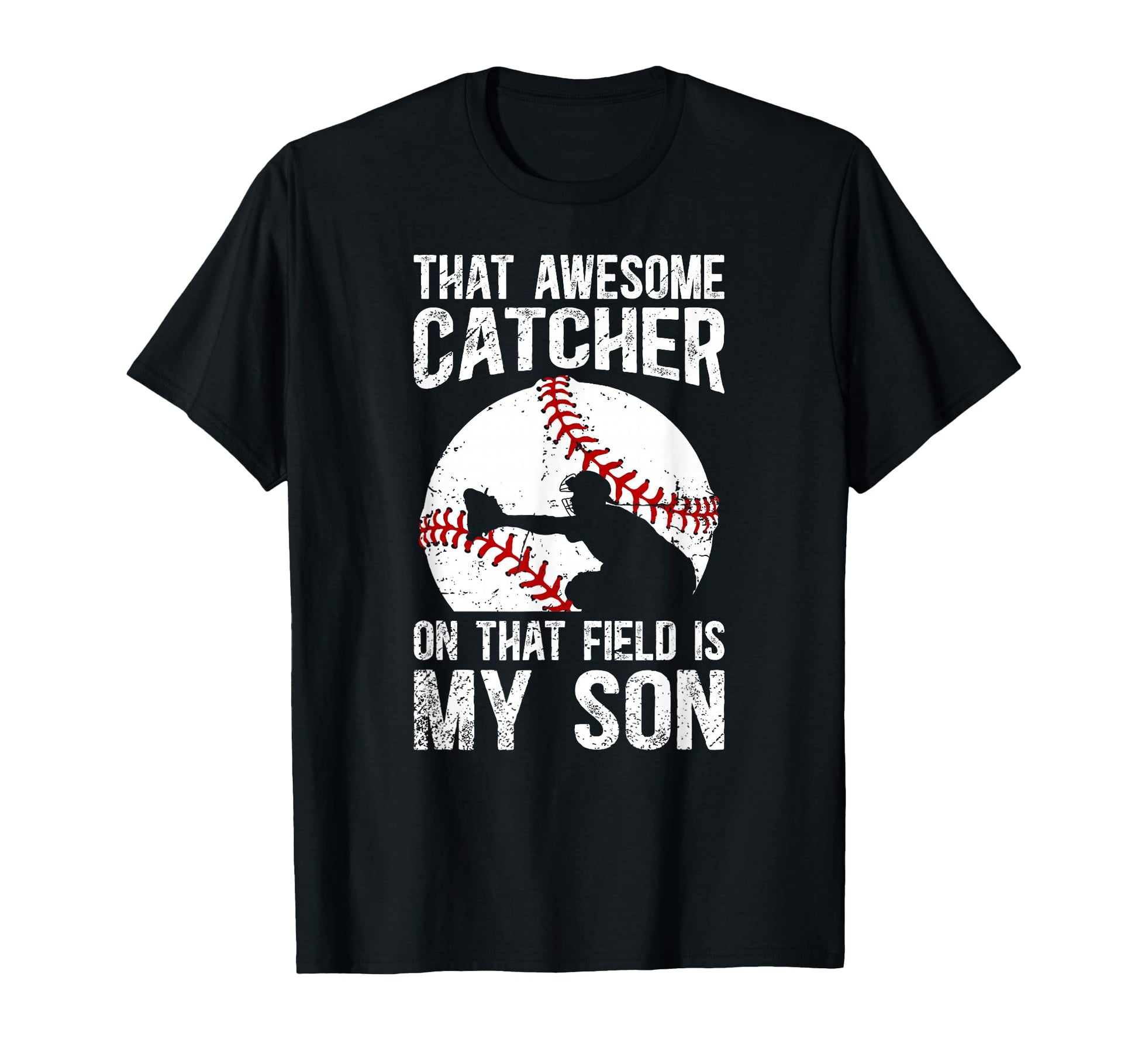 Baseball Catcher Mom Proud Baseball T-Shirt - Custom Art Print Unisex - T-Shirt, Sweatshirt, Hoodie
