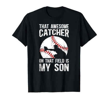 Baseball Catcher Mom Proud Baseball T-Shirt - Custom Art Print Unisex - T-Shirt, Sweatshirt, Hoodie