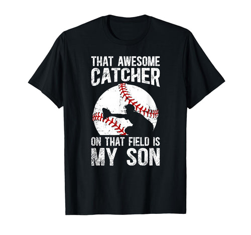 Baseball Catcher Mom Proud Baseball T-Shirt - Custom Art Print Unisex - T-Shirt, Sweatshirt, Hoodie