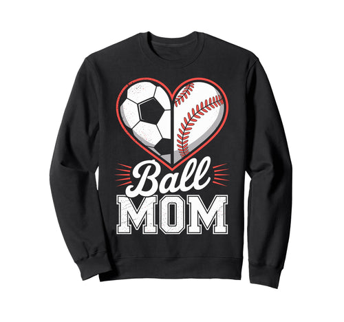 Soccer Baseball Ball Mom Soccer Player Sweatshirt - Trendy Graphic Unisex - T-Shirt, Sweatshirt, Hoodie