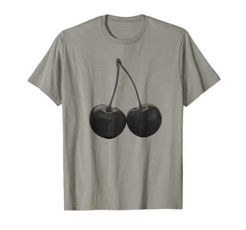 Stylish Cherries Black Y2K Aesthetic T-Shirt - Minimalist Print Men Women - T-Shirt, Sweatshirt, Hoodie