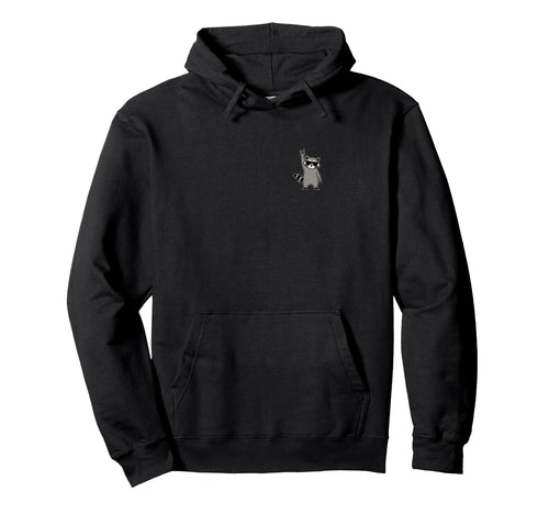 Raccoon Rock Music Band Concert Funny Hoodie - Minimalist Print for Adults - T-Shirt, Sweatshirt, Hoodie
