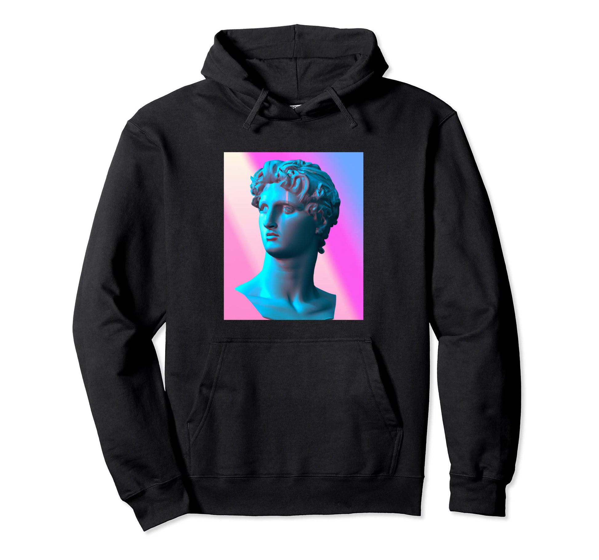 Vaporwave Bust Greek Bust Vaporwave Hoodie - Fun Novelty Design Unisex - T-Shirt, Sweatshirt, Hoodie