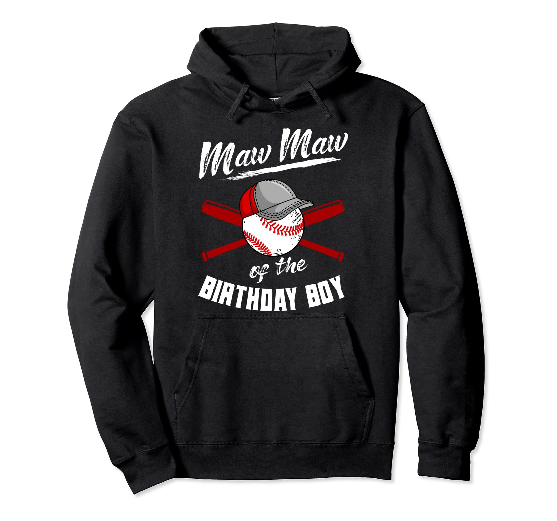 Maw Maw Birthday Baseball Bday Party Hoodie - Custom Art Print Unisex - T-Shirt, Sweatshirt, Hoodie