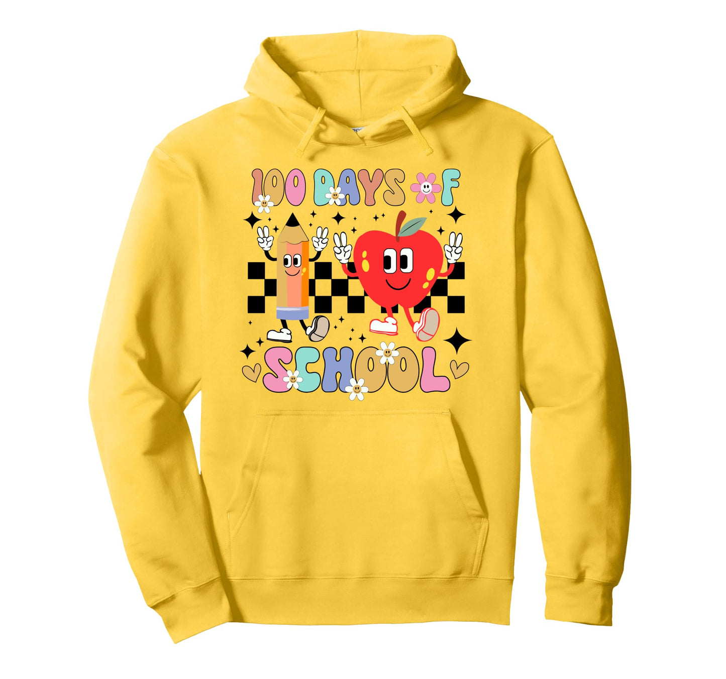100 Days School Boho Flower 100Th Day Hoodie - Streetwear Style for Adults - T-Shirt, Sweatshirt, Hoodie