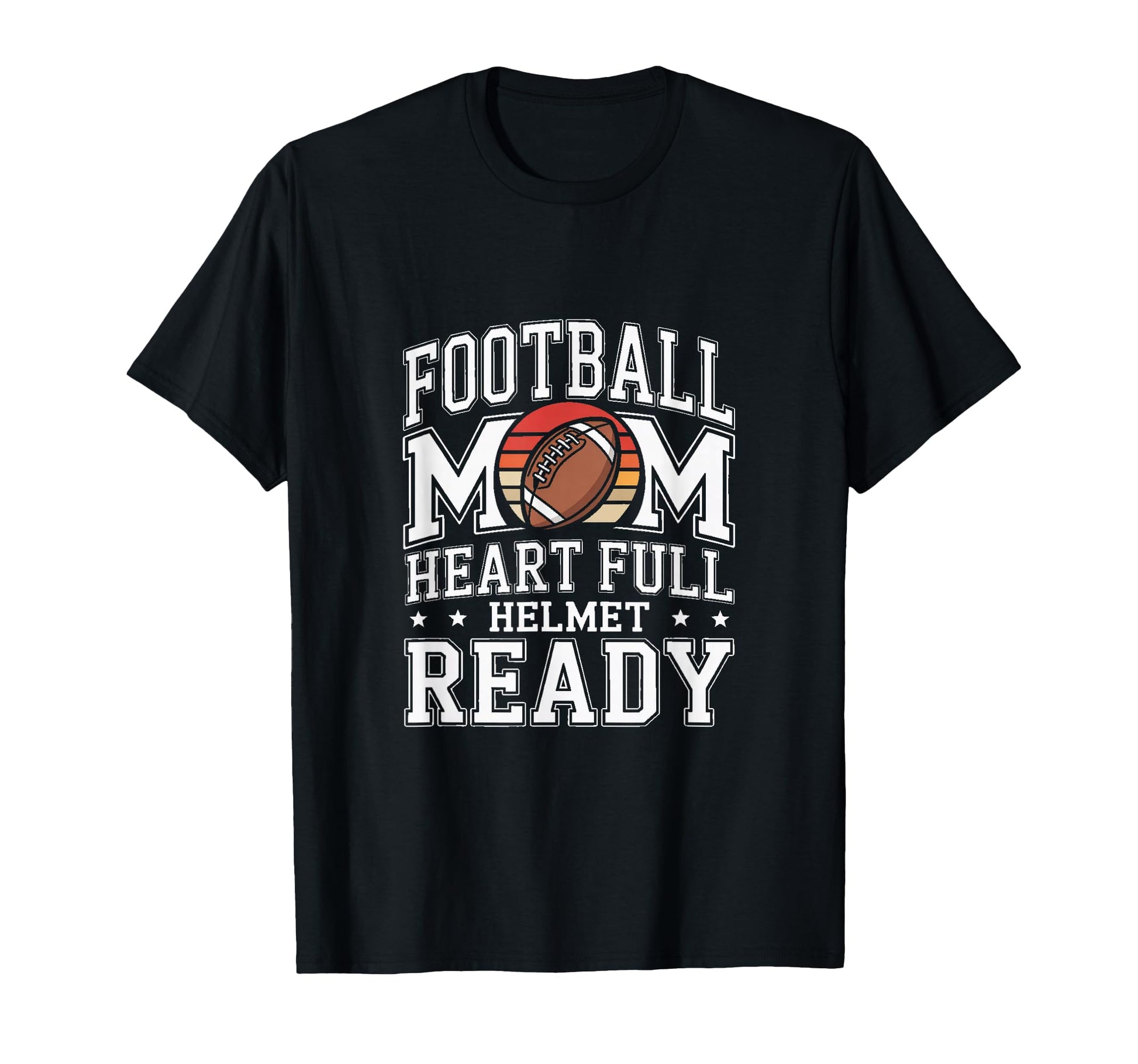 Football Mom Heart Full Helmet Ready T-Shirt - Minimalist Print Men Women - T-Shirt, Sweatshirt, Hoodie