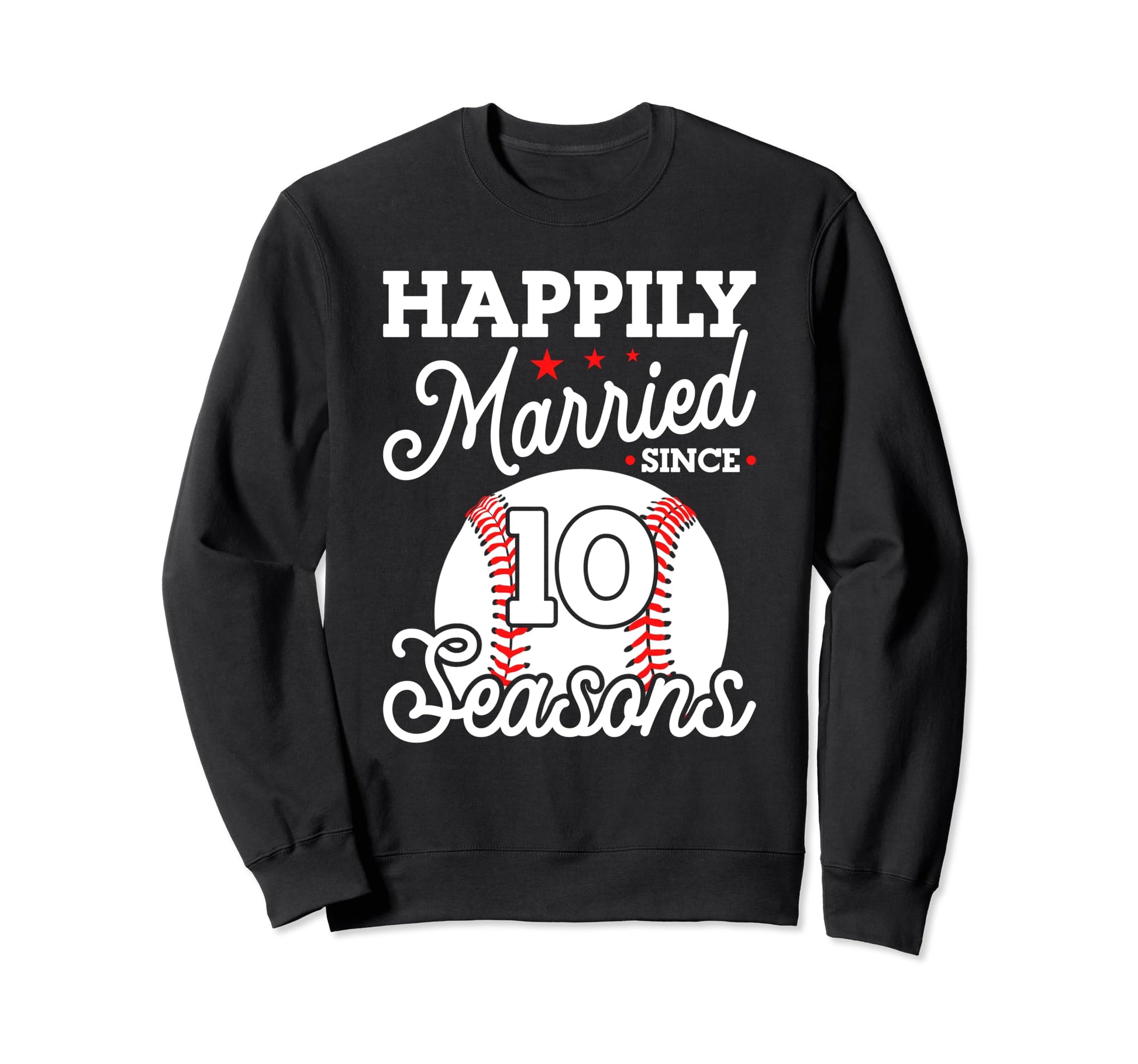 10Th Wedding Anniversary Baseball Sweatshirt - Graphic Print Men Women - T-Shirt, Sweatshirt, Hoodie