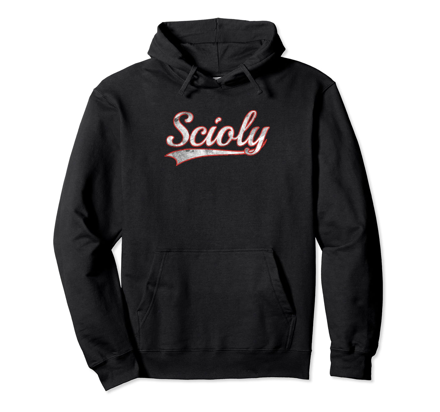 Scioly Varsity Distressed Throwback Hoodie - Novelty Apparel Unisex - T-Shirt, Sweatshirt, Hoodie