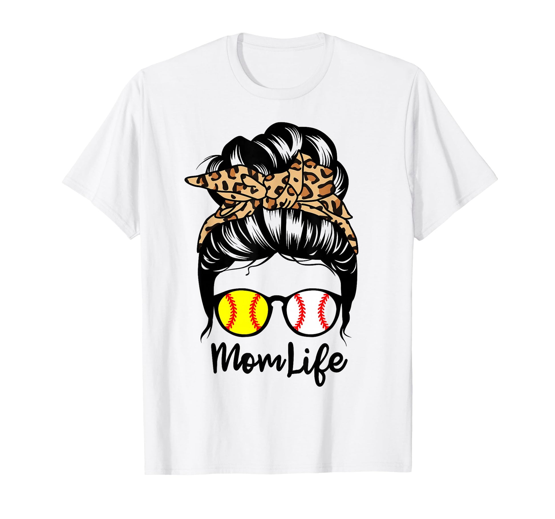 Mom Life Messy Bun Hair Funny T-Shirt - Casual Everyday Wear Men Women - T-Shirt, Sweatshirt, Hoodie