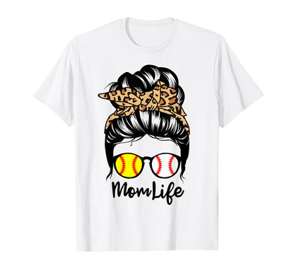 Mom Life Messy Bun Hair Funny T-Shirt - Casual Everyday Wear Men Women - T-Shirt, Sweatshirt, Hoodie