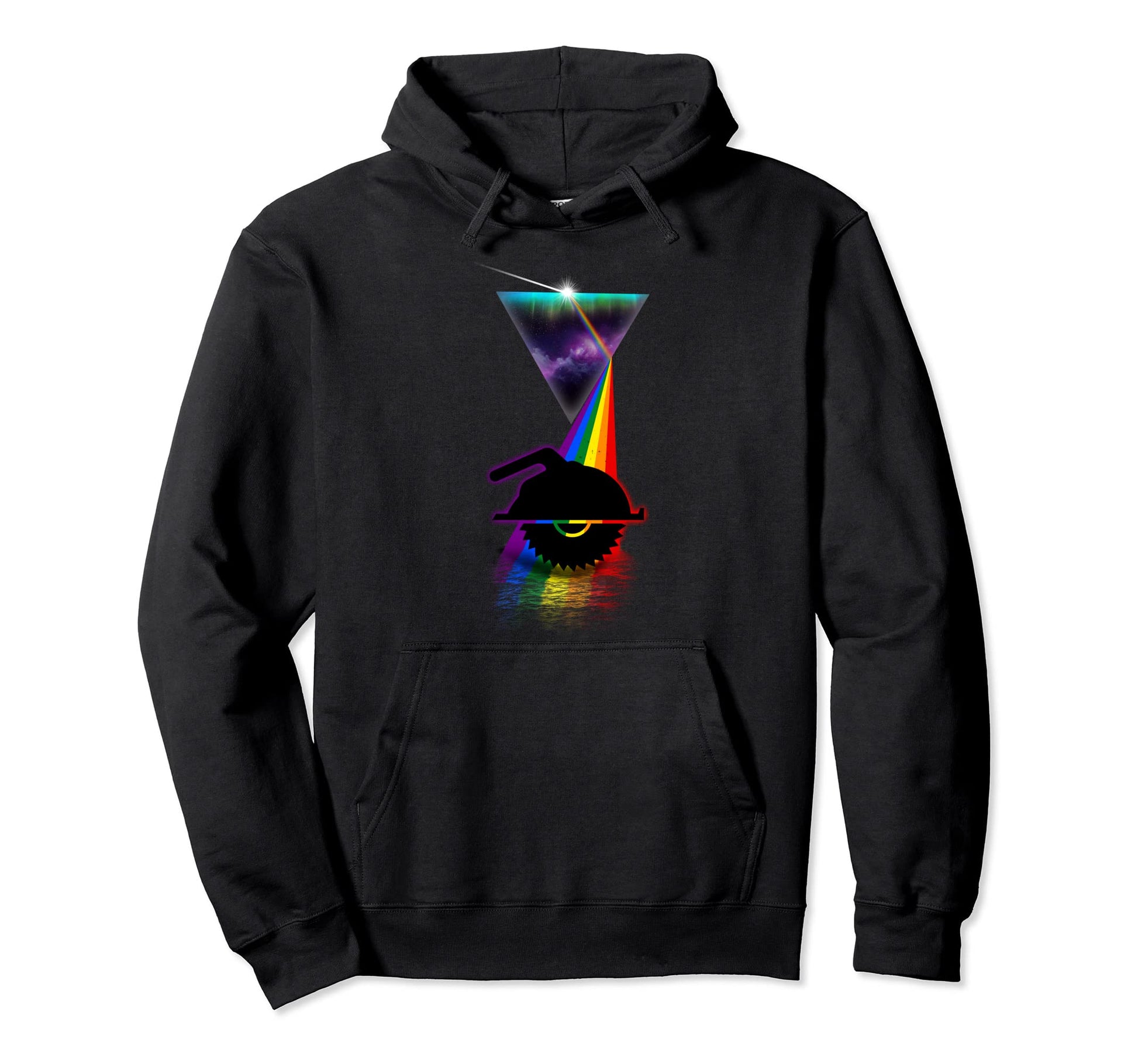 Prism Circular Saw Hoodie - Casual Everyday Wear for Adults - T-Shirt, Sweatshirt, Hoodie