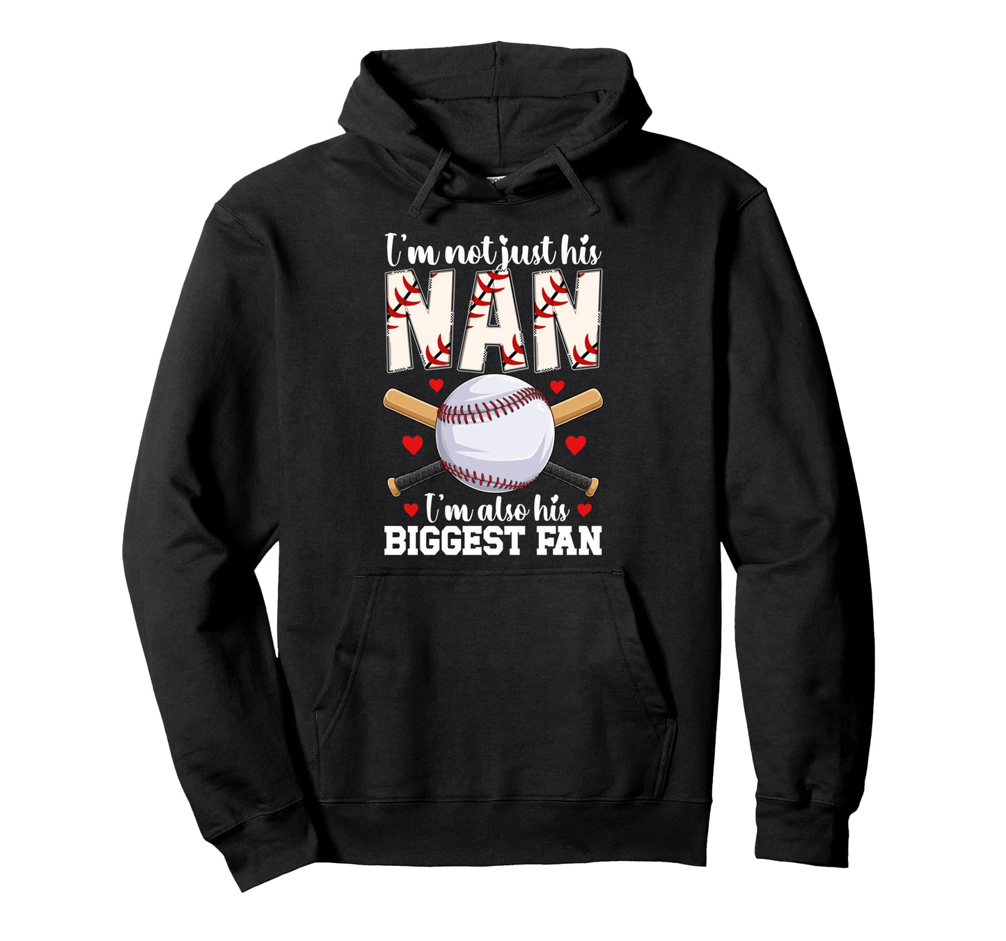 His Biggest Fan Baseball Nan Baseball Hoodie - Streetwear Style Unisex - T-Shirt, Sweatshirt, Hoodie