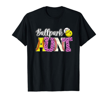 Ballpark Aunt Baseball Softball Aunt T-Shirt - Fun Novelty Design Unisex - T-Shirt, Sweatshirt, Hoodie