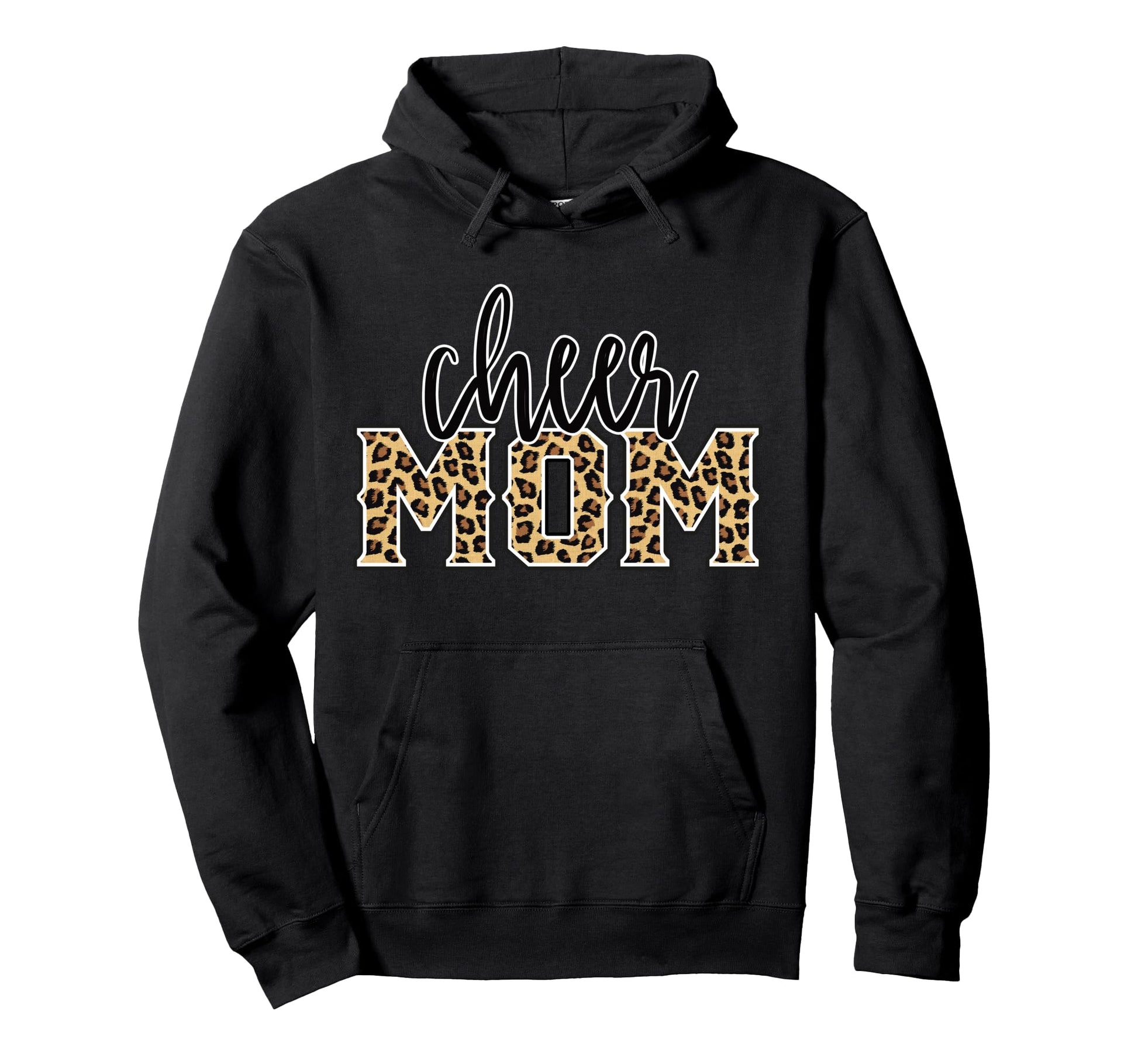 Cheer Mom Leopard Womens Proud Hoodie - Trendy Graphic for Adults - T-Shirt, Sweatshirt, Hoodie