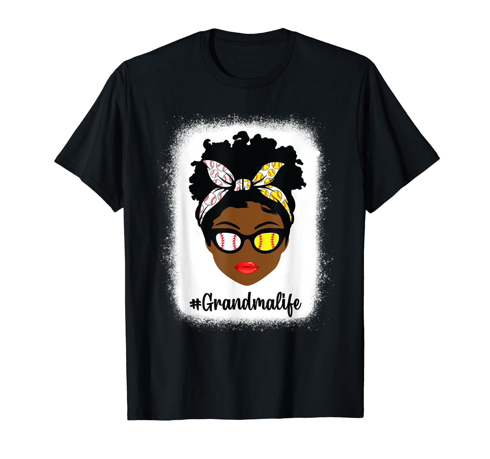 Black Grandma Life Baseball Softball T-Shirt - Minimalist Print Men Women - T-Shirt, Sweatshirt, Hoodie