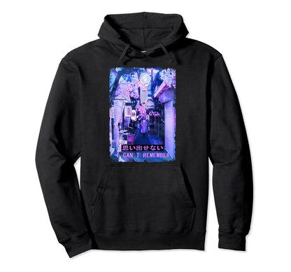 Japan Street Vaporwave Glitch Tokyo Night Hoodie - Graphic Print Men Women - T-Shirt, Sweatshirt, Hoodie