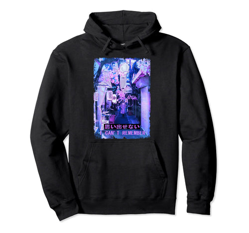 Japan Street Vaporwave Glitch Tokyo Night Hoodie - Graphic Print Men Women - T-Shirt, Sweatshirt, Hoodie