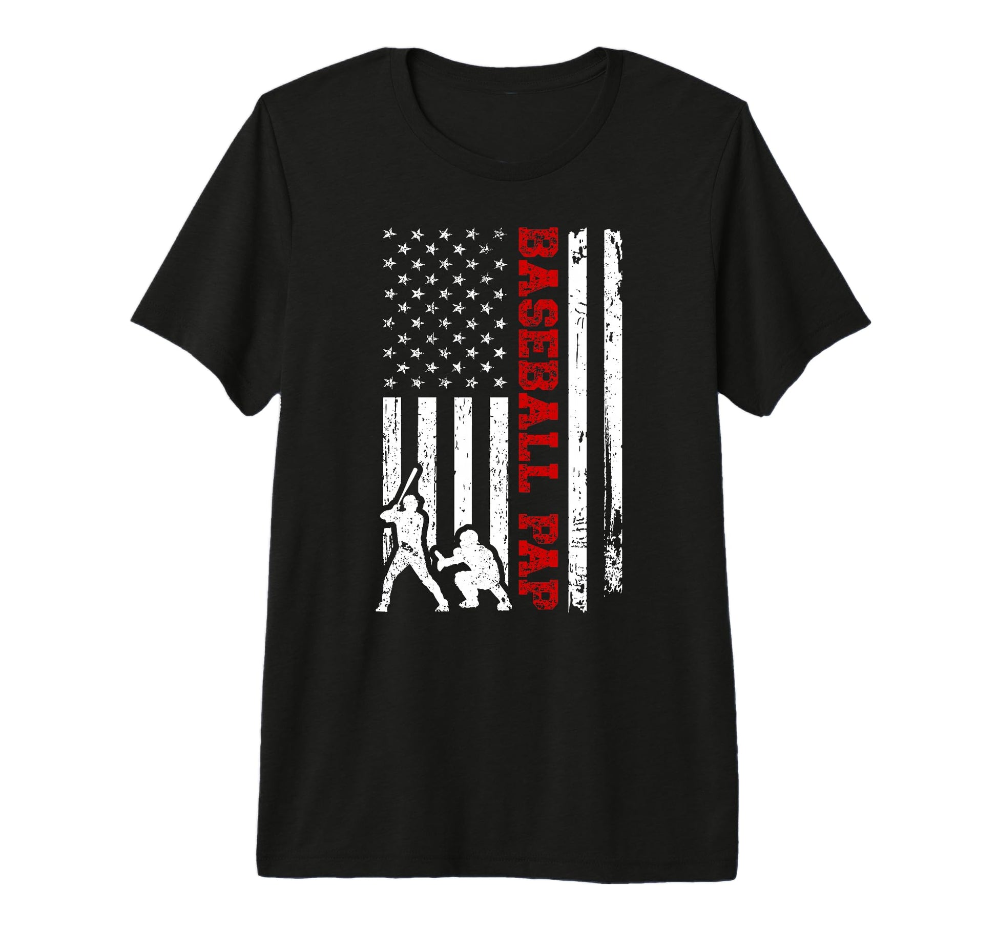 Mens Baseball Pap Grandpa Us Flag Pap T-Shirt - Trendy Graphic for Adults - T-Shirt, Sweatshirt, Hoodie