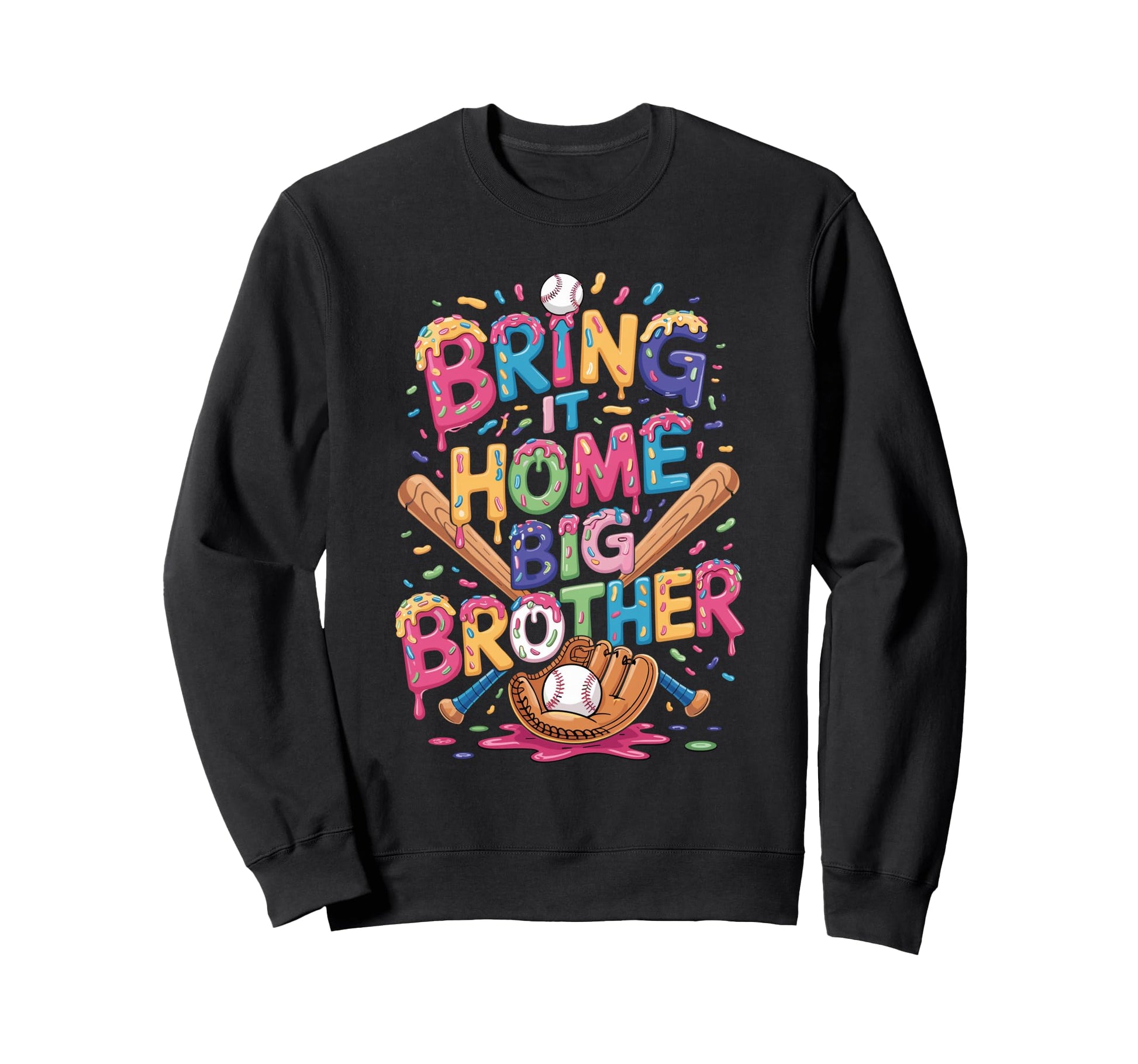 Big Little Brother Baseball Ice Cream Sweatshirt - Unique Graphic Unisex - T-Shirt, Sweatshirt, Hoodie