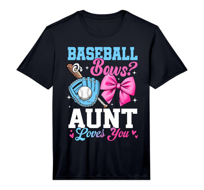 Mens Baseball Or Bows Your Aunt Loves T-Shirt - Graphic Print Men Women - T-Shirt, Sweatshirt, Hoodie