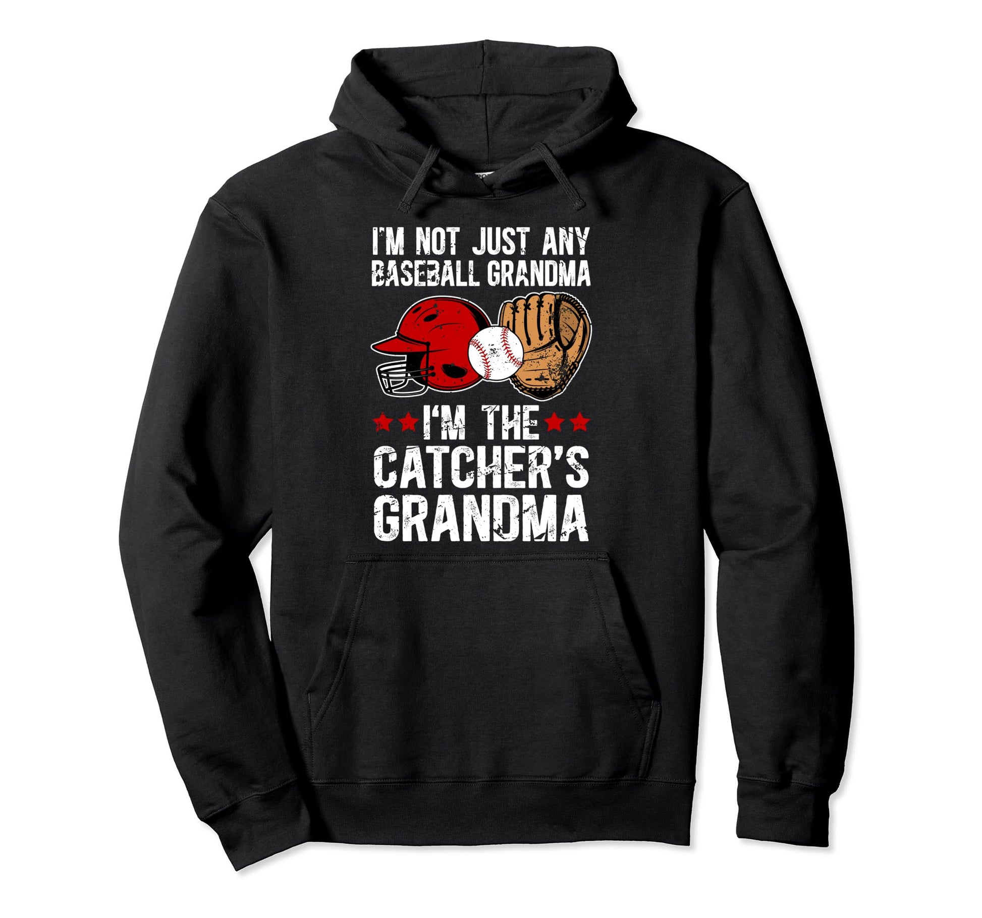Im Baseball Catcher Grandma Baseball Hoodie - Minimalist Print Men Women - T-Shirt, Sweatshirt, Hoodie